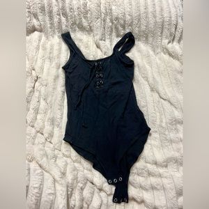 AERIE American Eagle Black Body Suit Y2K Style